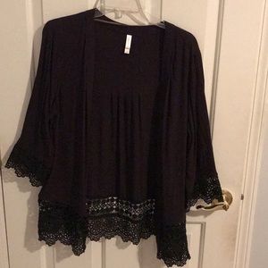 Black lace kimono